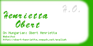 henrietta obert business card